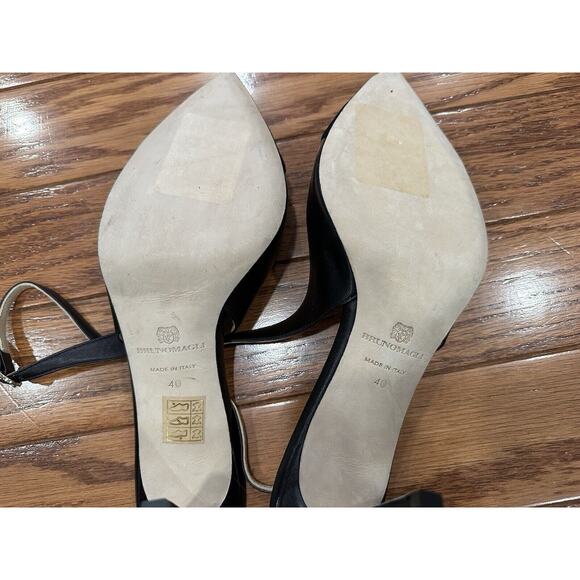 Bruno Magli Alina Slingback Pump Leather Suede Sandals EU 40 NWOB - Picture 6 of 7